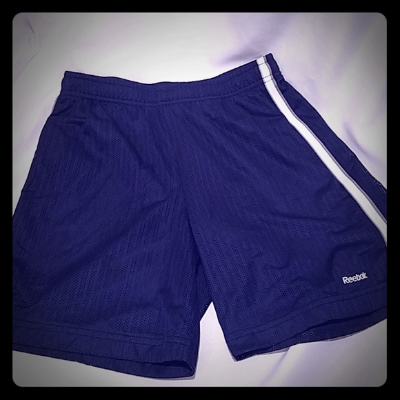 Reebok Women's Size XS Shorts Blue Stripe Running Athletic Short - Picture 1 of 5